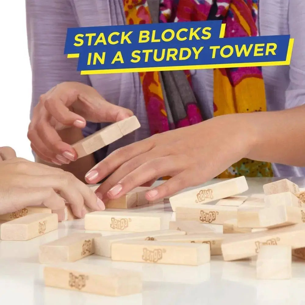 Jenga Classic Game with hardwood Blocks - KIDZMART