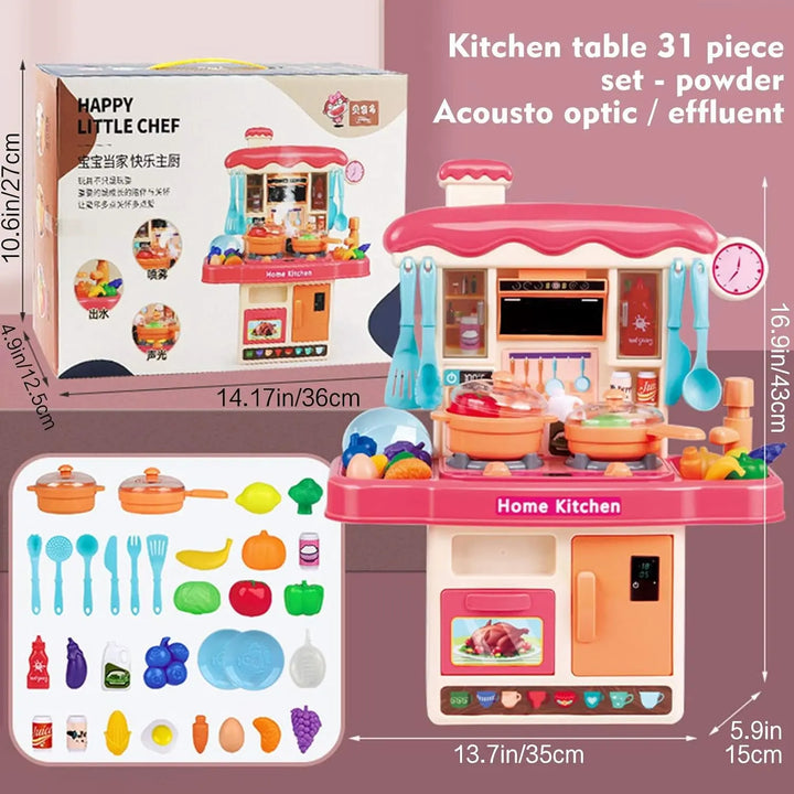 32 Piece DIY Kitchen play house for Girls - KIDZMART