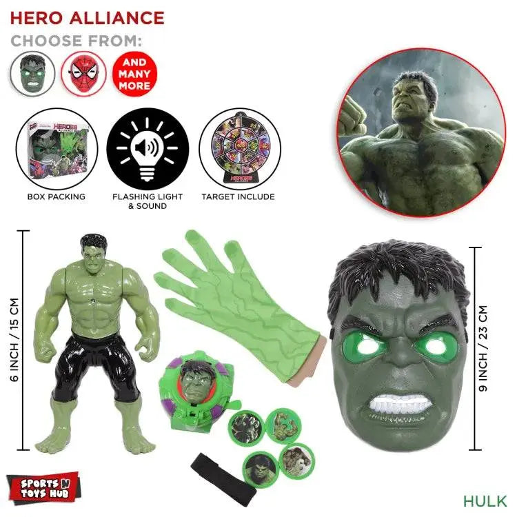 Spider Man Iron Man Hulk lighting Masks - KIDZMART