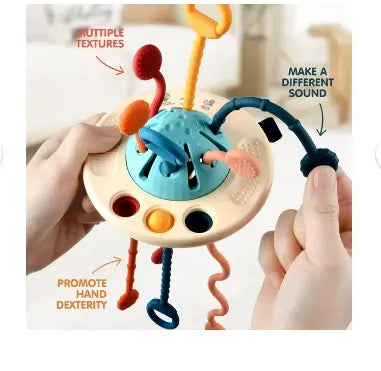 Silicone Teether Funny Pulling Toy - KIDZMART