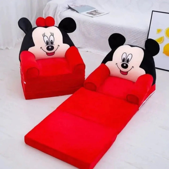 2 in1 Mickey Mouse & Princess Baby Sofa & Bed - KIDZMART