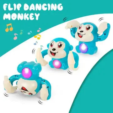 Musical Dancing & Rolling Tumble Monkey - KIDZMART