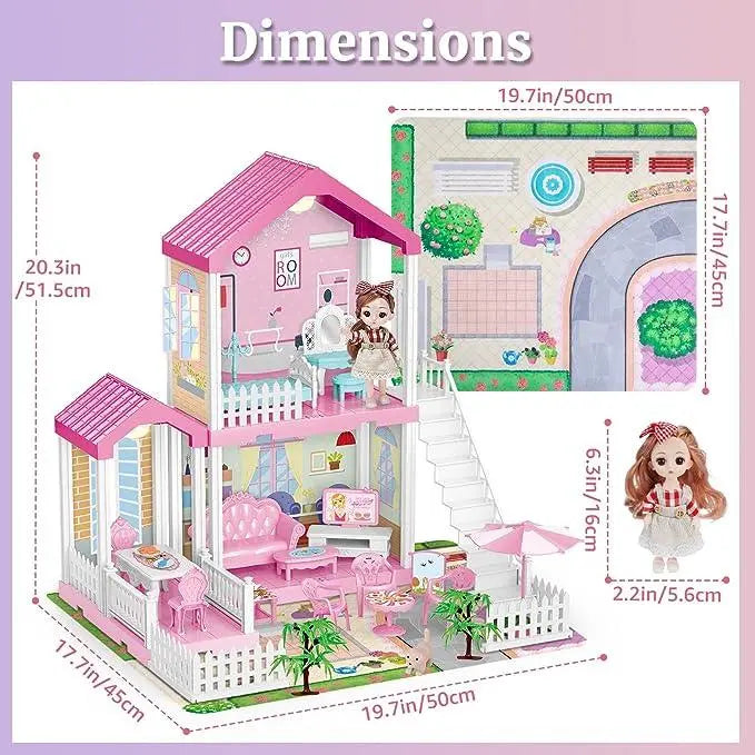 Beautiful Doll Villa Set 81 Pc for Girls - KIDZMART