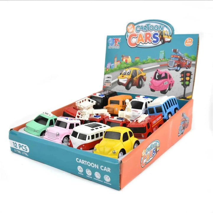 Cartoon Car Set of 12Pc Gift Pack - KIDZMART