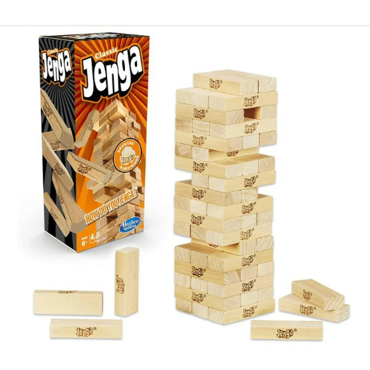 Jenga Classic Game with hardwood Blocks - KIDZMART