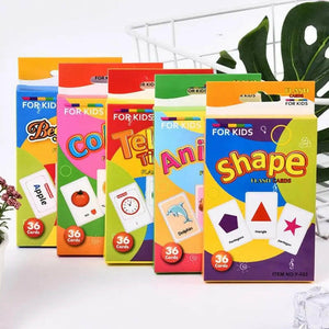 Kids Montessori Learning English Words Card Pocket Flash Cards - KIDZMART