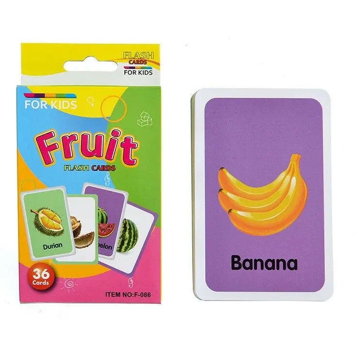 Kids Montessori Learning English Words Card Pocket Flash Cards - KIDZMART