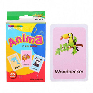 Kids Montessori Learning English Words Card Pocket Flash Cards - KIDZMART