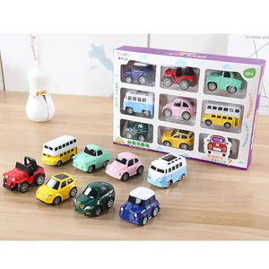 Mini Alloy Cars set 9 pieces - KIDZMART