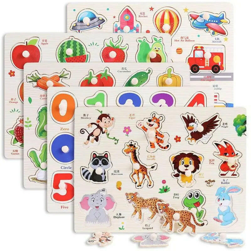 Montessori Wooden Puzzles Educational Toy - KIDZMART