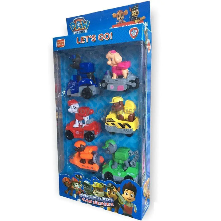 Paw Patrol With Alloy Pull Back Car Series Rescue Team Toys - KIDZMART