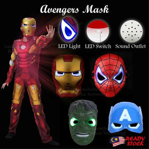 Spider Man Iron Man Hulk lighting Masks - KIDZMART