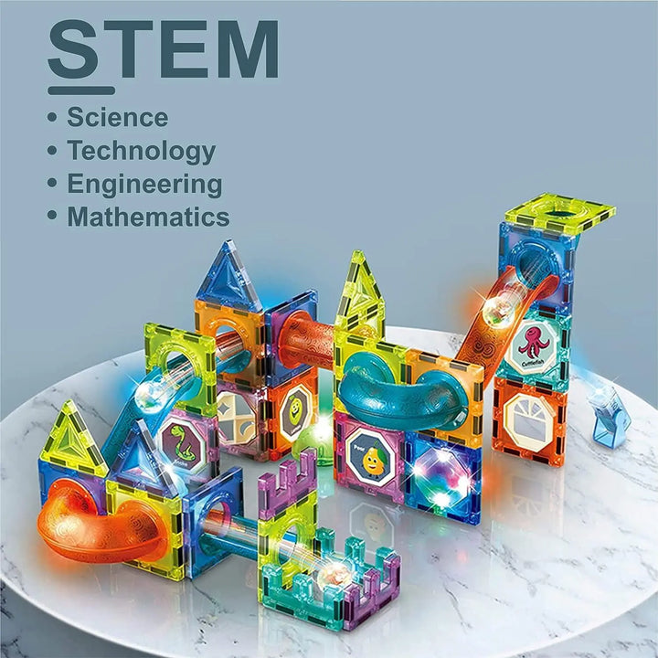 STEM Light Magnetic Blocks 49pcs Learning Toy For Kids - KIDZMART